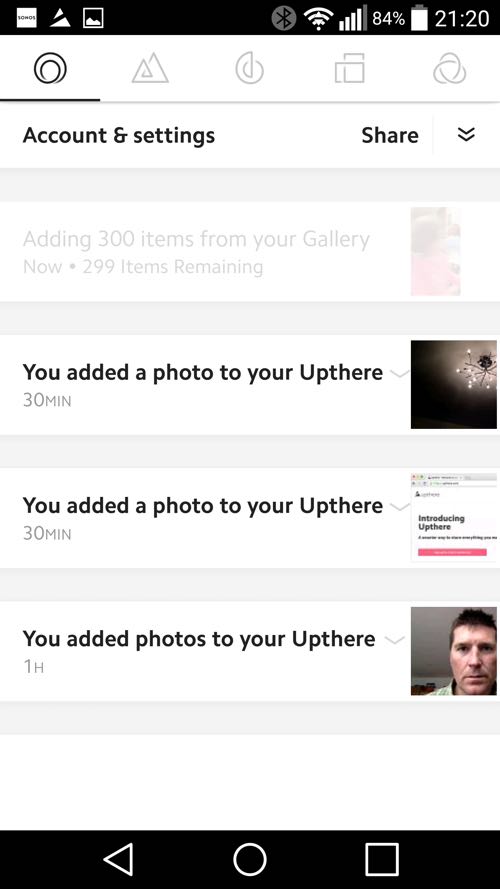 upthere flow mobile recent activity mobile android.jpg
